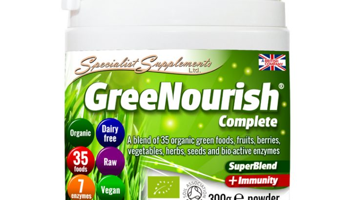 GreeNourish Complete - Organic Meal Shake / contains 35 organic green foods with Immunity Support / Health Supplement