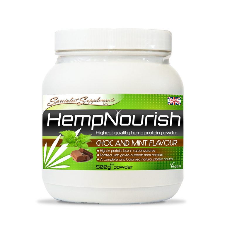 HempNourish Chocolate and Mint Flavour Protein Powder - Muscle, Sports and Fitness / Health Supplements